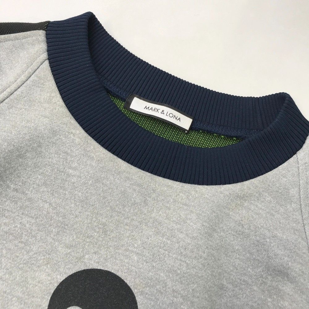 MARK&LONA マークアンドロナ Vネック ニットセーター ブラック系 L