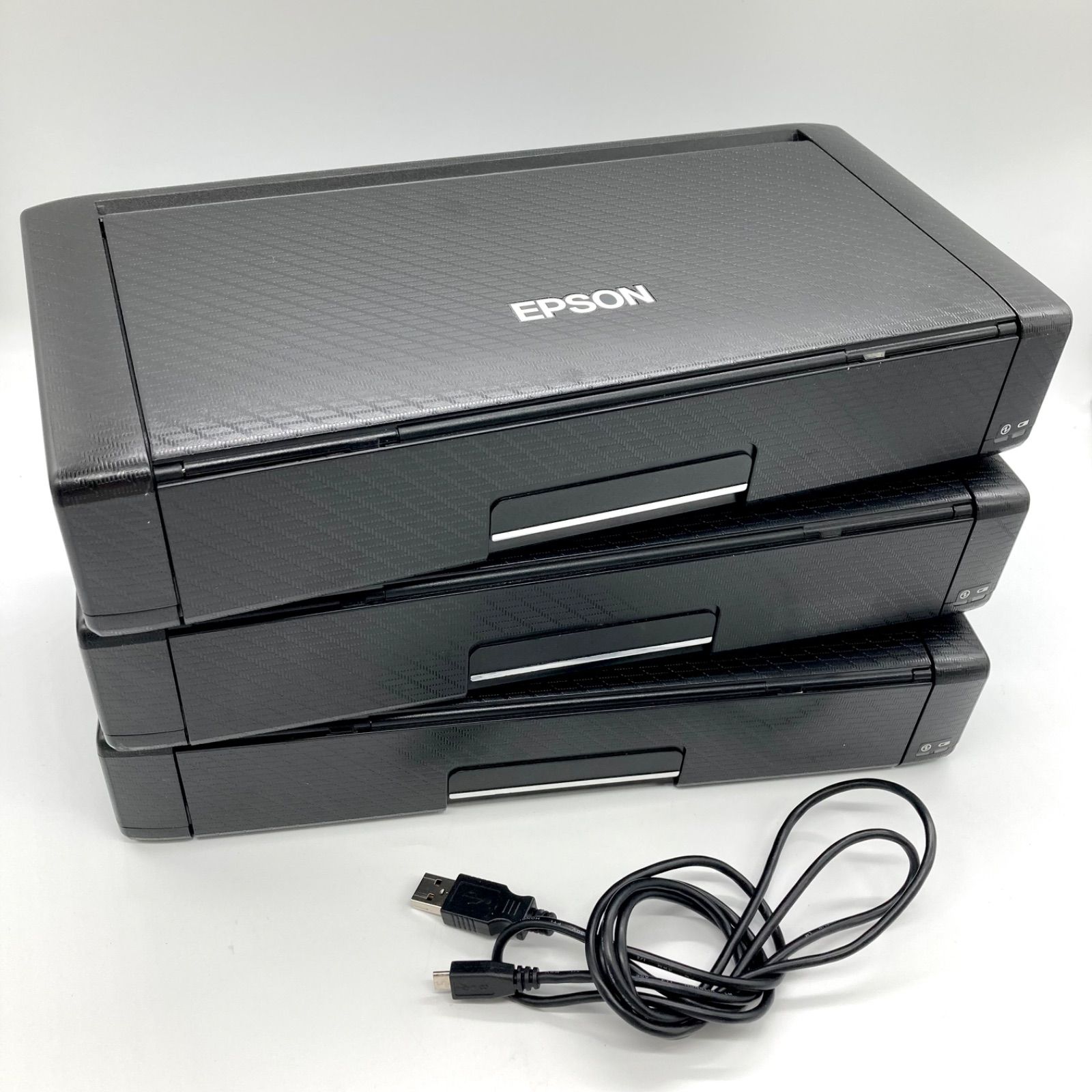 EPSON PX-06B 本体3台まとめ エプソン ブラック 小型 ハンディ モバイル プリンター ジャンク品 パーツ 通電 済 D059