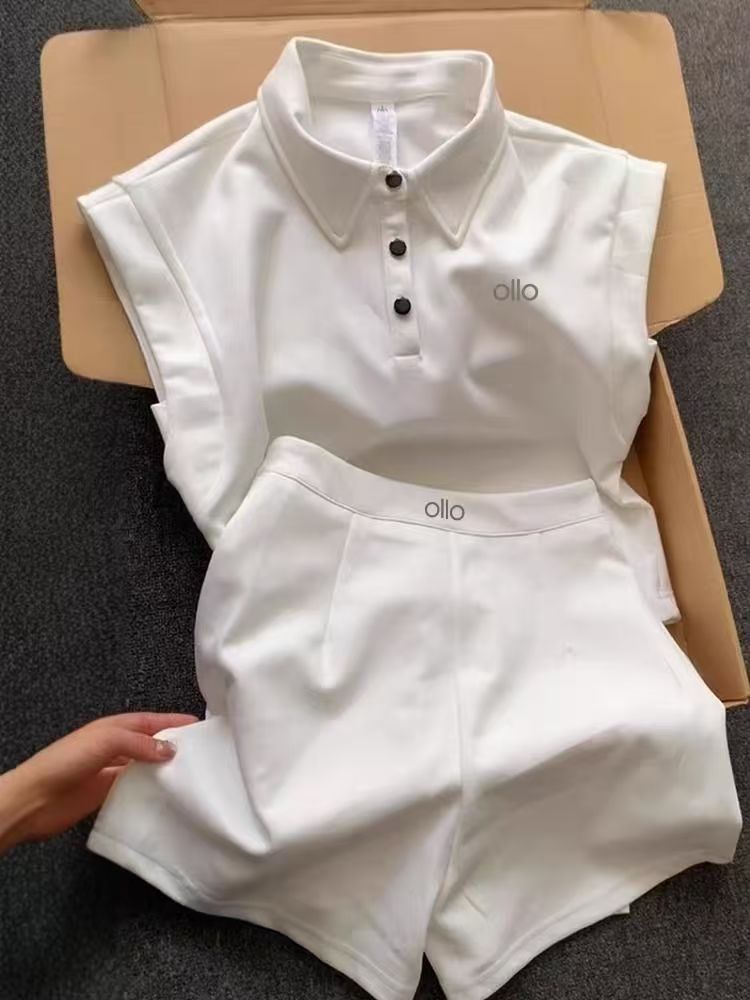 セットアップ】ALO風 ヨガ・ジム用 長袖Tシャツ＆速乾ウェア／パッド