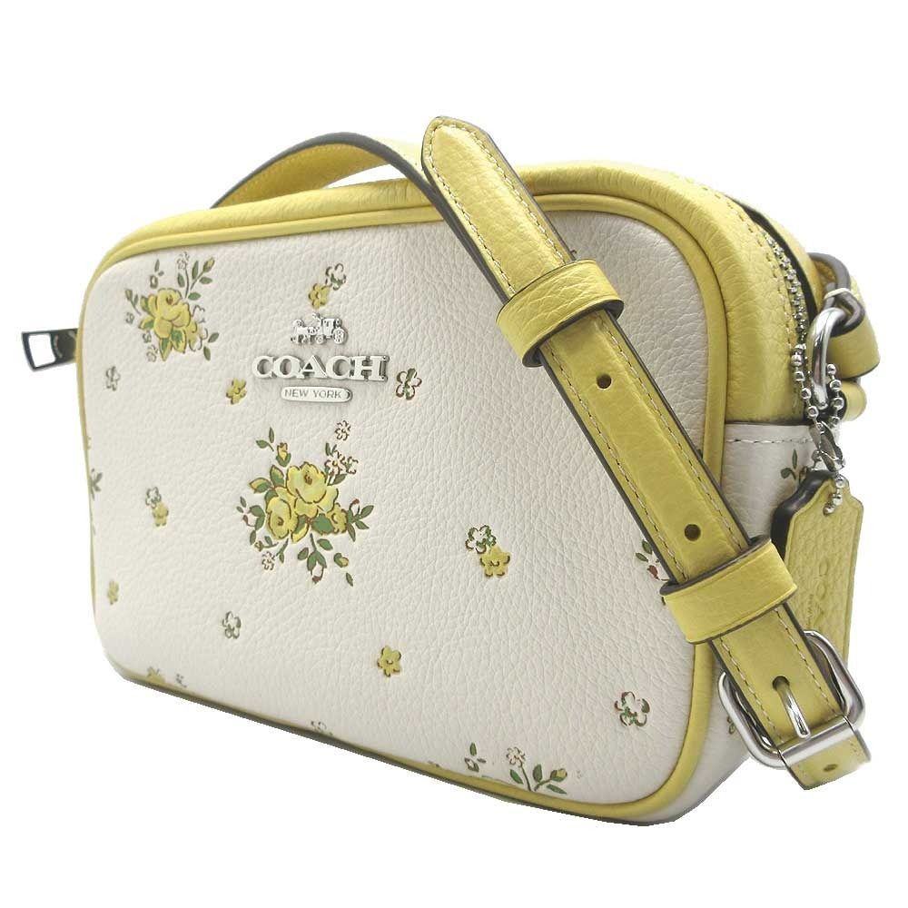 【新品】コーチ CAQ38 SVCAH (チョークマルチ) バッグ ショルダーバッグ COACH JAMIE レザー フローラル プリント ミニ カメラバッグ 斜め掛け アウトレット レディース 新品】コーチ CAQ38 SVCAH (チョークマルチ) バッグ ショルダーバッグ