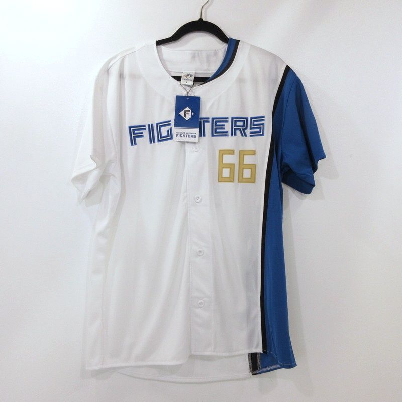 姫路東店】 中古 日本ハムファイターズ 半袖シャツ 万波中正 66 姫路東店】 中古 日本ハムファイターズ 半袖シャツ 万波中正 66