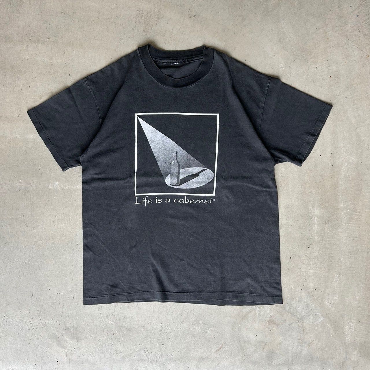 90s Life is a cabernet アートTシャツ グッドプリント 古着