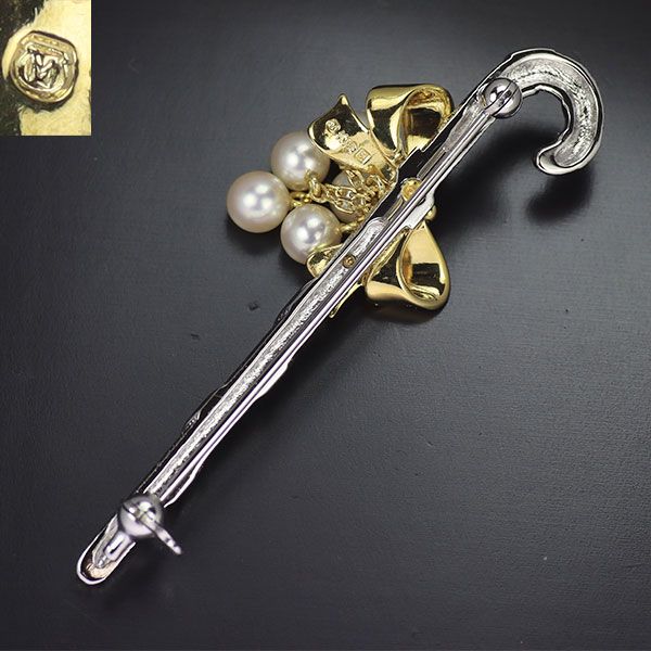 MIKIMOTO アコヤベビーパールブローチ SV ミキモト SV アコヤ真珠 ブローチ 径約4.1-5.3mm 幸福の木