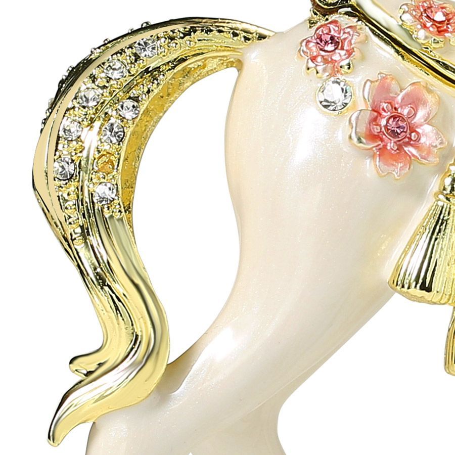 EX634-1【正規品】＜桜小馬＞2026年 干支の置物 ジュエリーボックス