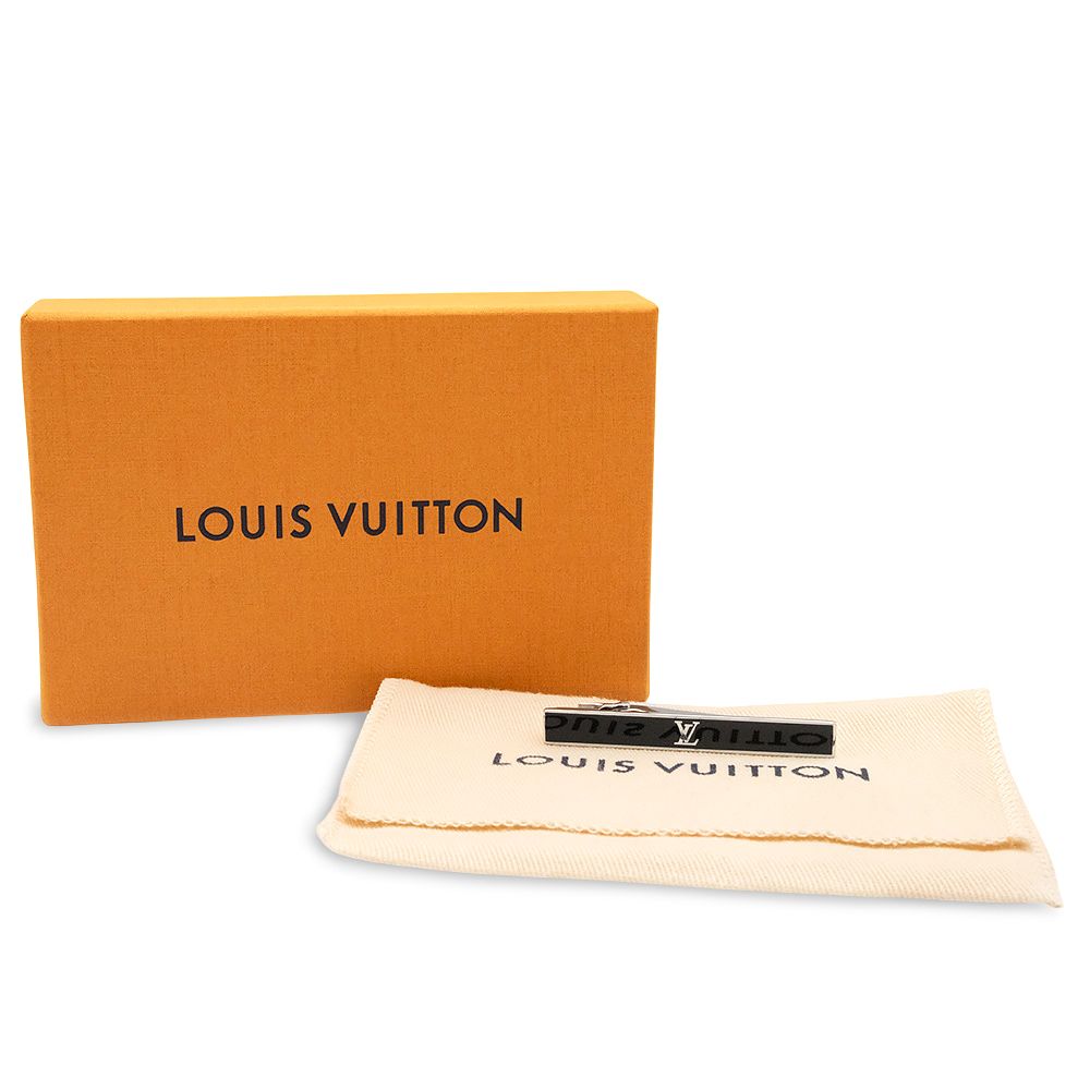ルイ ヴィトン ネクタイピン LV アワード エナメル ブラック シルバー M00913 LOUIS VUITTON ♥品