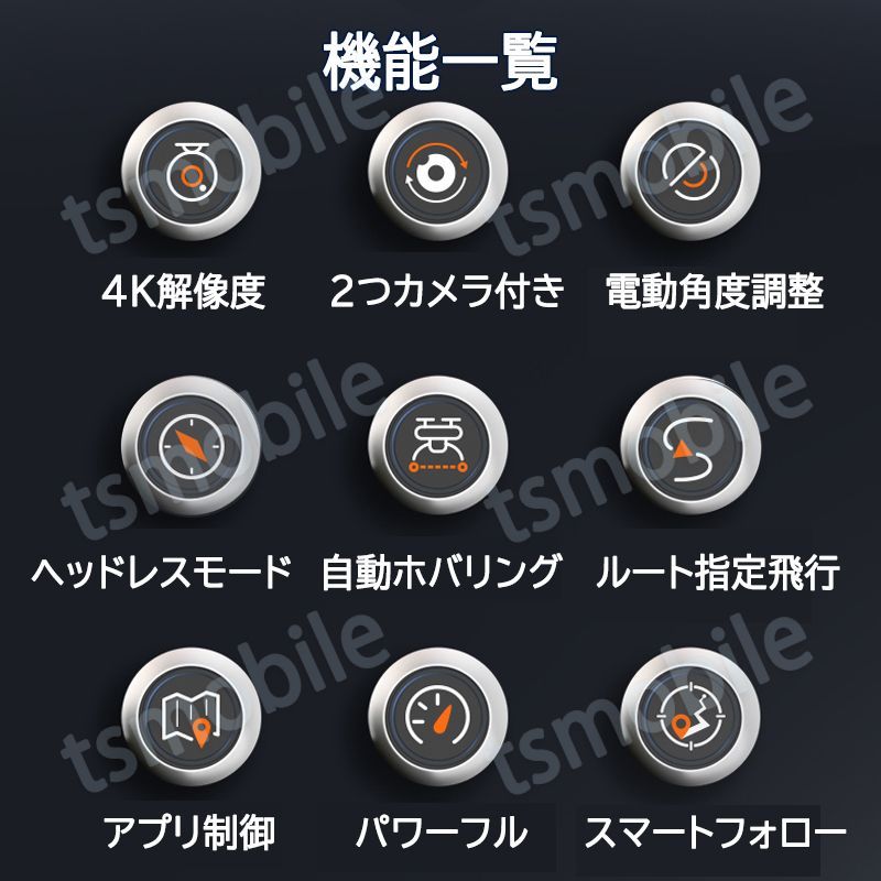 ドローン 2つのカメラ付き