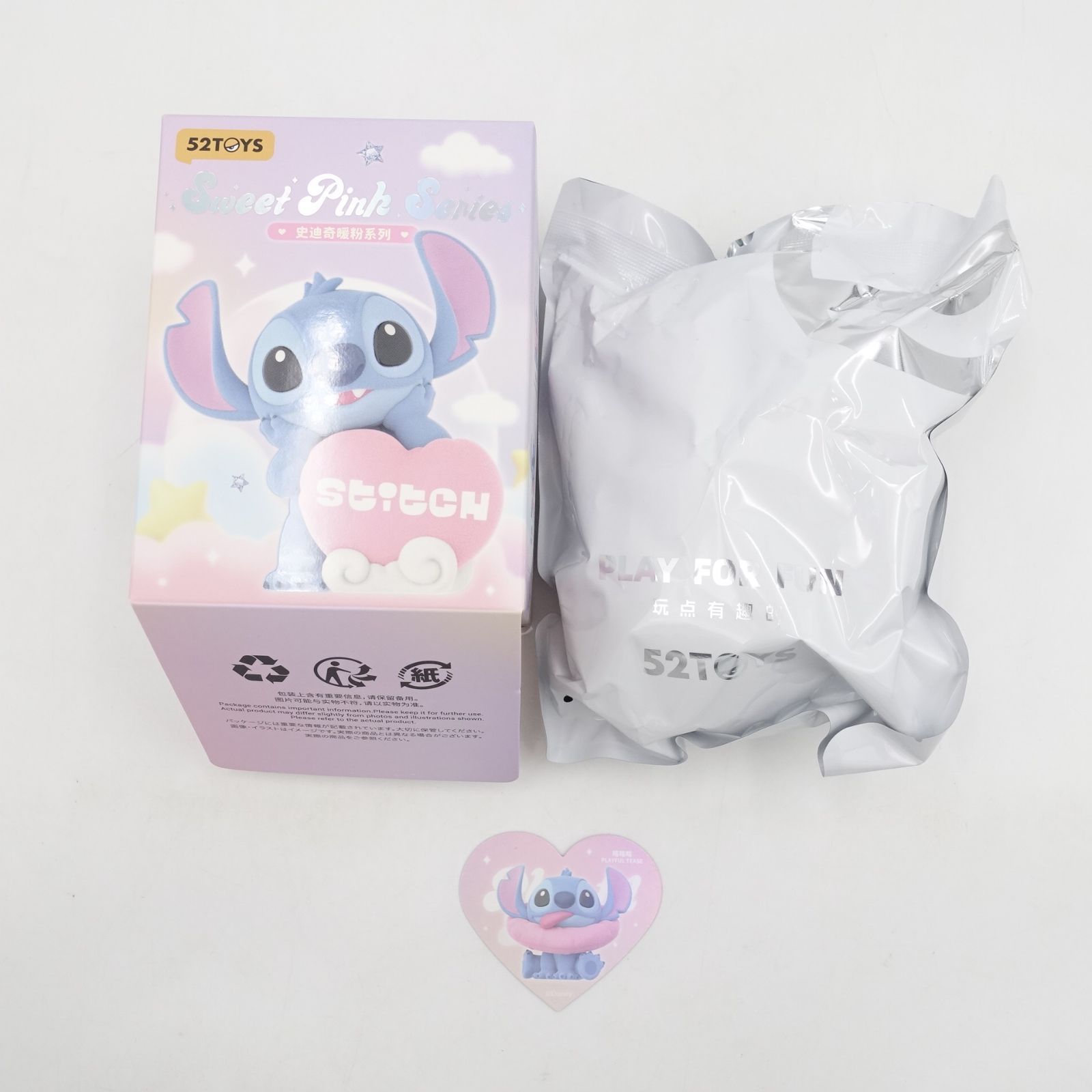 52TOYS BLINDBOX かわいいスティッチ　スイートピンク　boxセット Amazon | 52TOYS BLINDBOX スティッチ スイートピンク PVC製