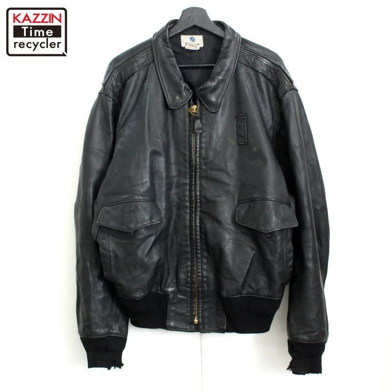 90s Vintage ドイツ　ポリスマン　ダブルブレスト　レザージャケット 90s USA製 vintage ポリスマン A-2タイプ レザージャケット