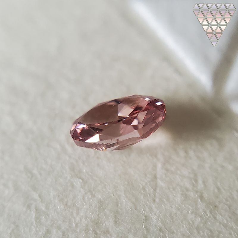 0.084 ct FANCY DEEP PINK SI2 OVAL AGT 天然 ダイヤモンド DIAMOND EXCHANGE FEDERATION