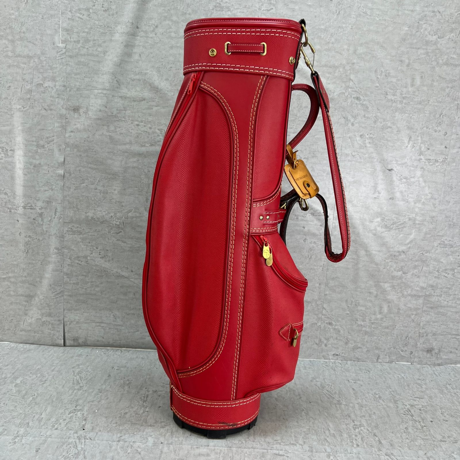 トラサルディ　キャディバッグ　カート式　約8.5型　約21cm　3分割 TRUSSARDI トラサルディ ゴルフ用 キャディバッグ カート式 約