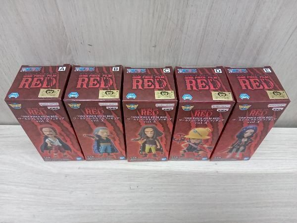 ワンピースFILM RED ワールドコレクタブルフィギュアvol.3 5個セット 全5種セット]バンプレスト 『ONE PIECE FILM RED』 ワールド