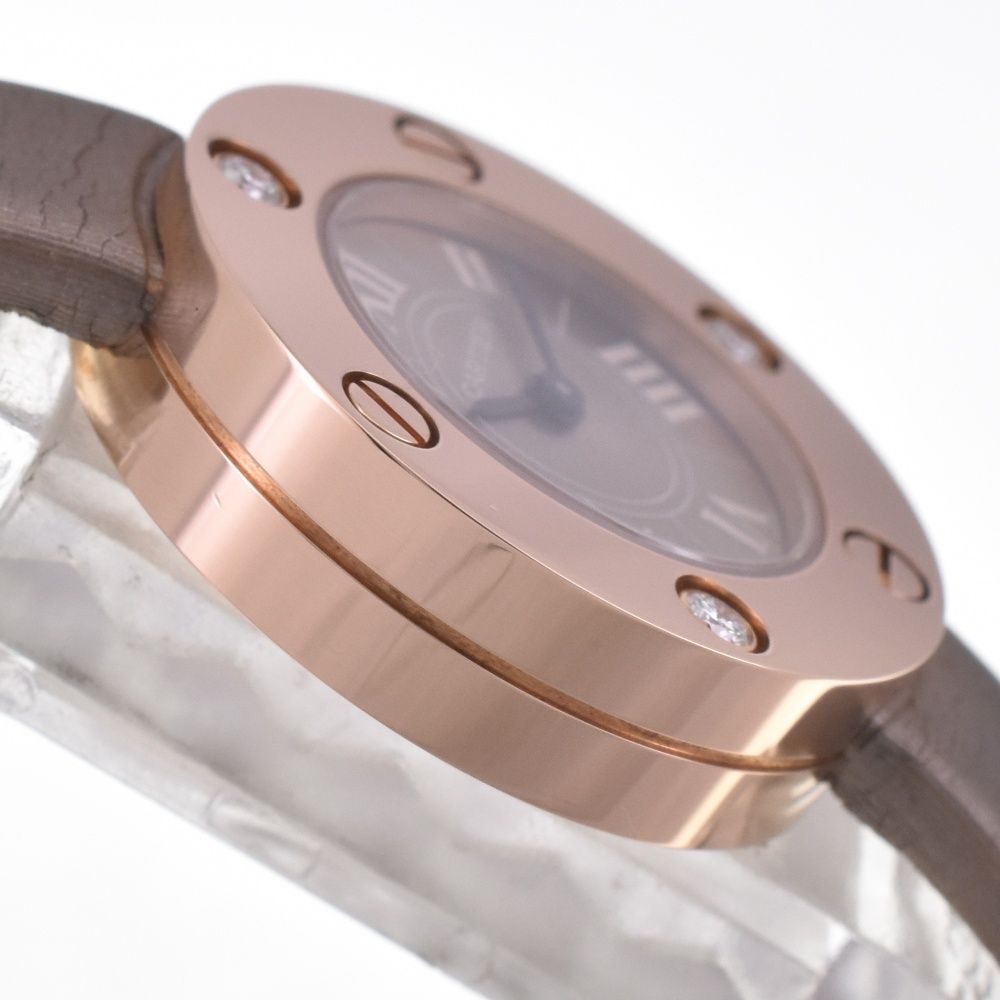カルティエ CARTIER WE801131 ラブウォッチ K18PG/3Pダイヤモンド  