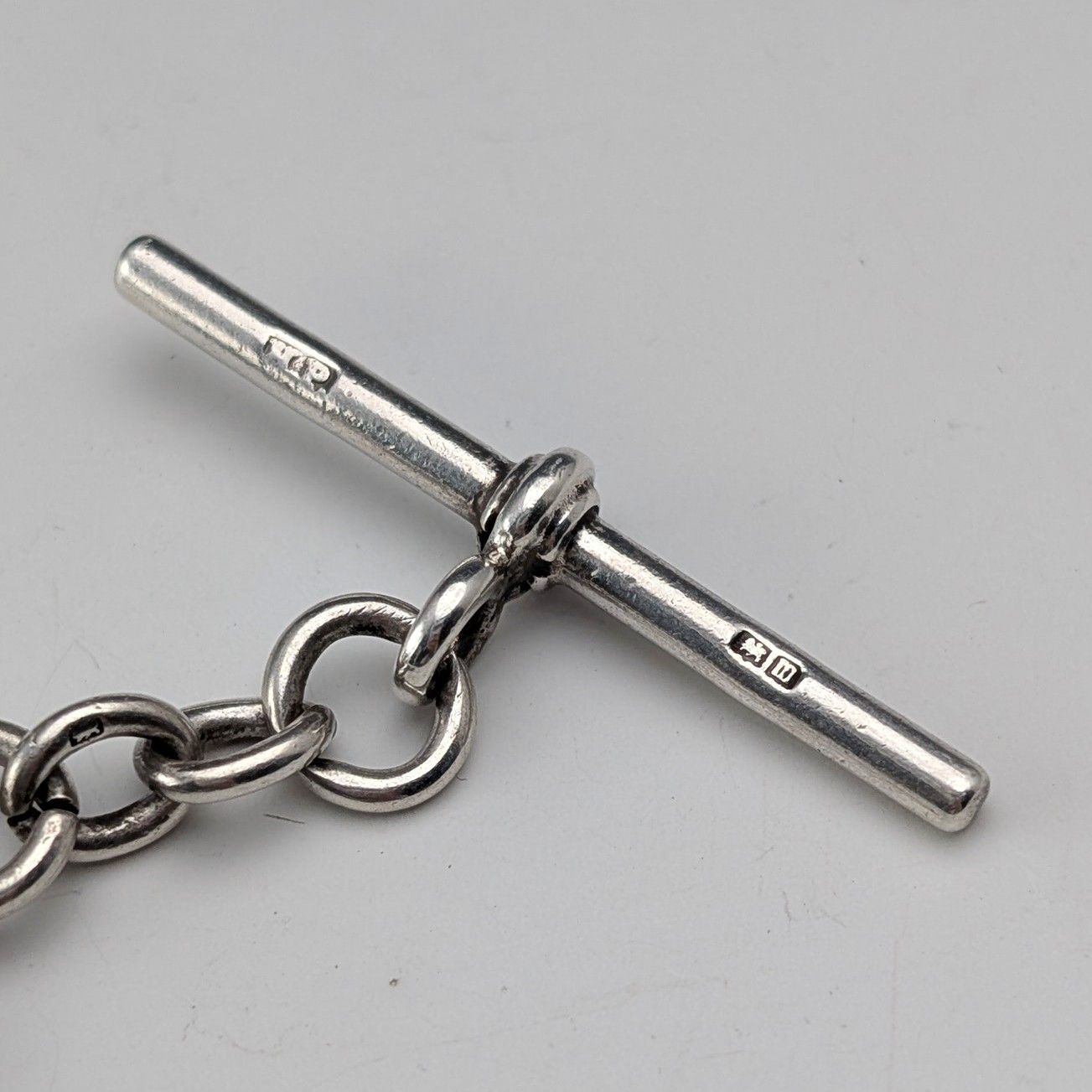 純銀製ダブルアルバートチェーン