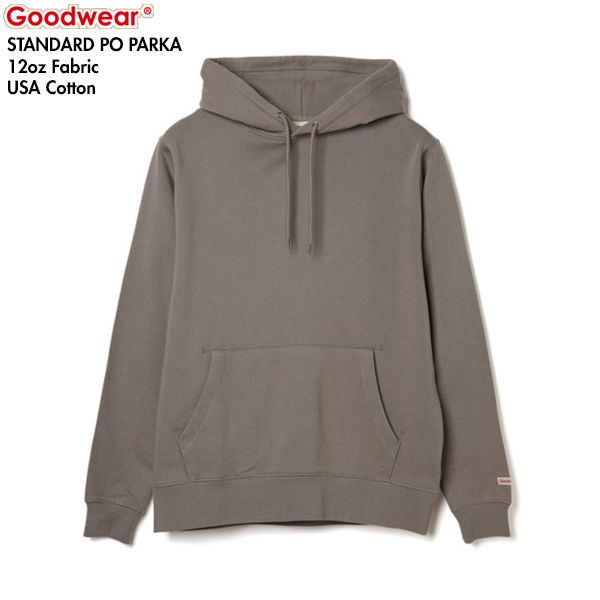 Goodwear グッドウェア 2024年モデル 2W7-0519 USAコットン無地POパーカー メンズ レディース 90GREIGE M