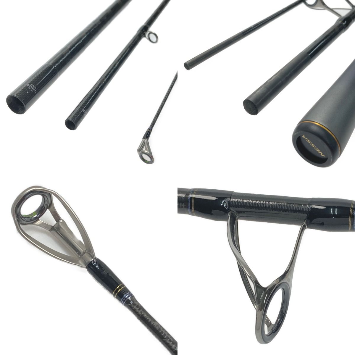 中古 SHIMANO 中通し ロッド 3本セット 玄海 SEAWING SHIMANO シマノ 20 ネッサ エクスチューン S106MH ルアーロッド 39853