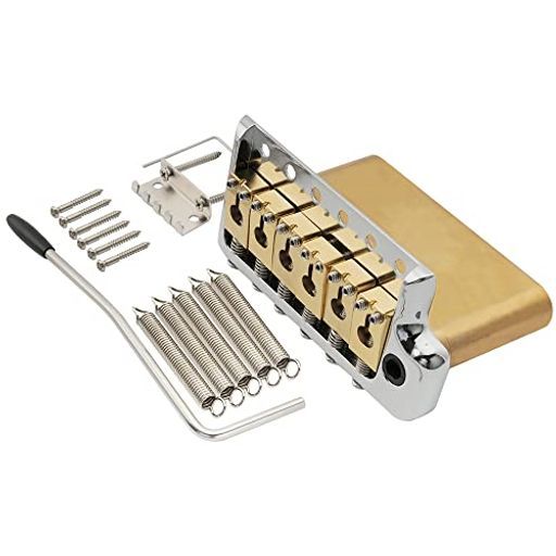 MusiclilyUltra10.5mmブラス製トレモロユニットブリッジ6点止めタイプ