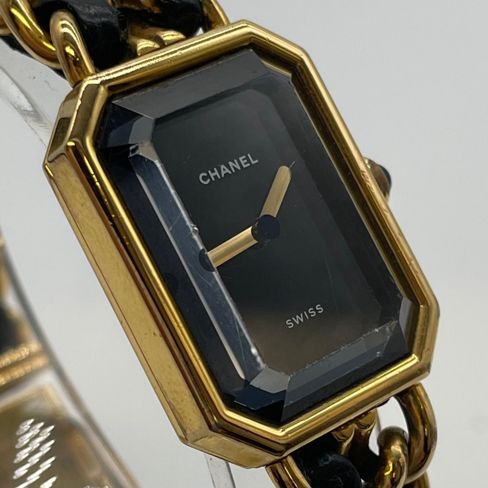 □CHANEL シャネル H0001 プルミエールL クォーツ レディース 稼働品