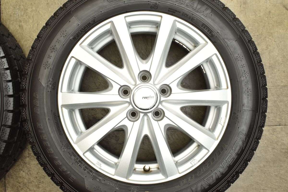 バリ溝 ラブリオン 15in 6J 43 PCD100 グッドイヤー アイスナビ7 185 65R15 シエンタ プリウス スタッドレス 交換用 TRITUETUBI_COM