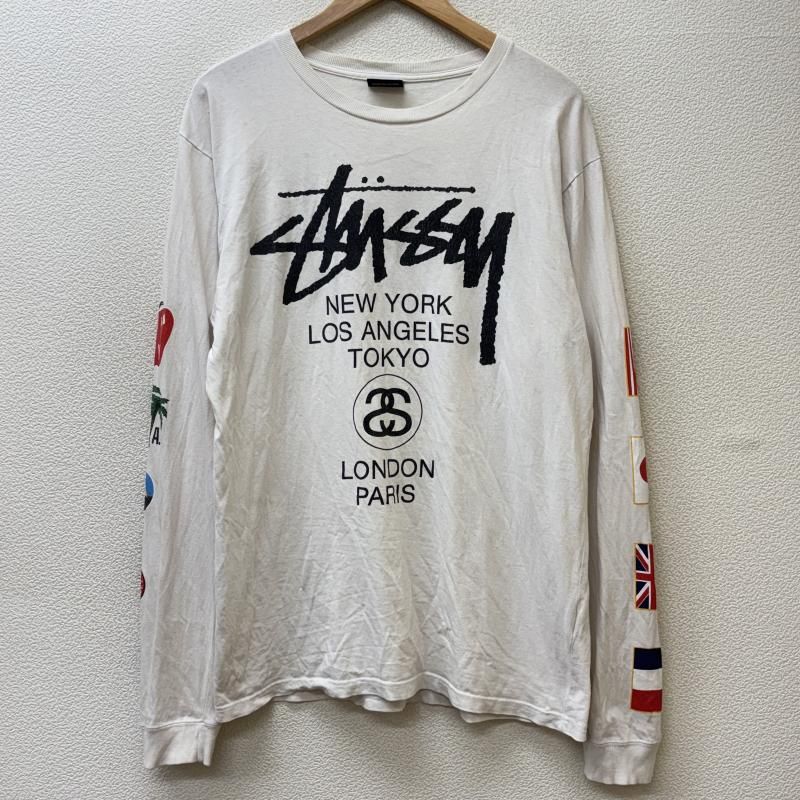 STUSSY ステューシー Tシャツ 長袖 両面 ワールドツアー 両袖
