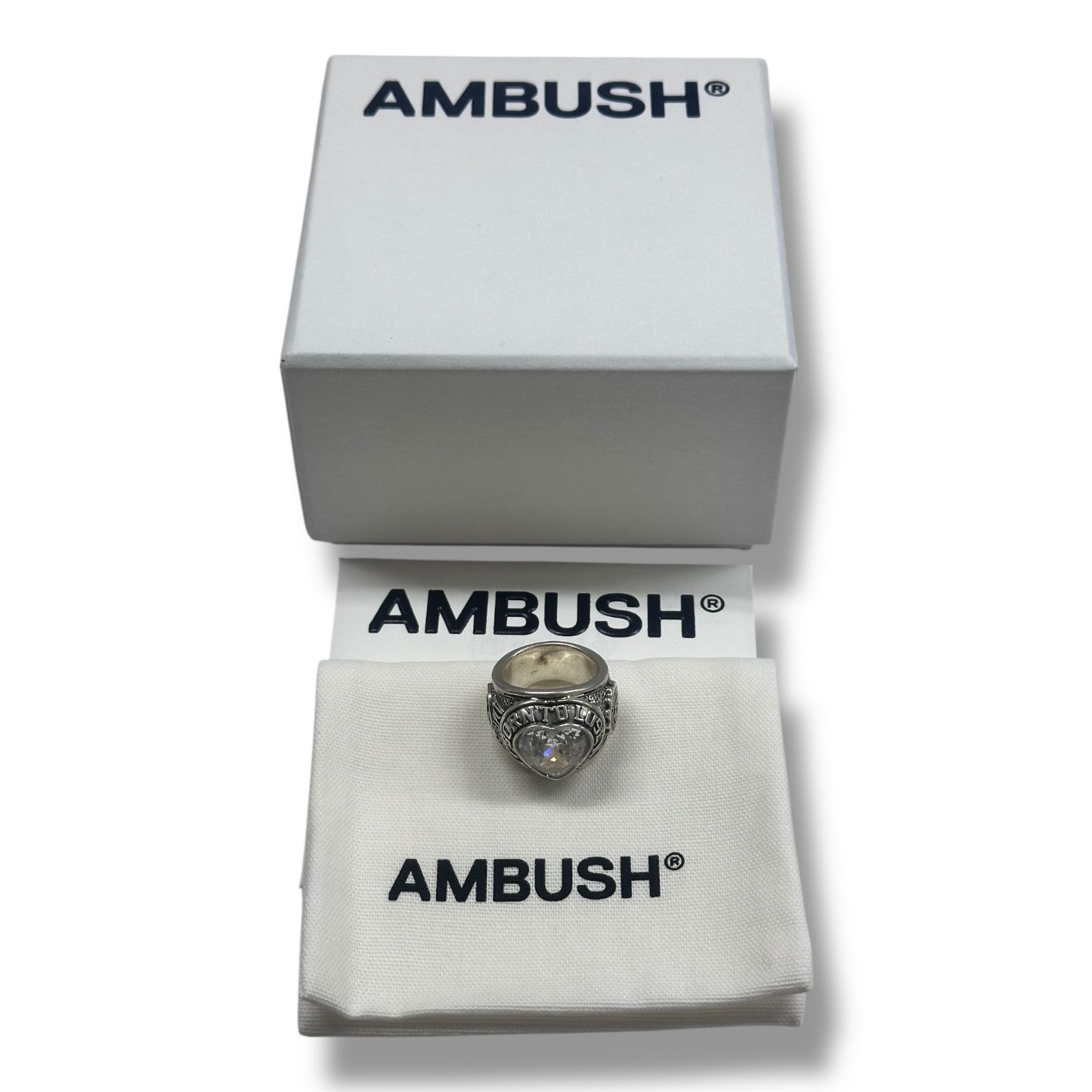 AMBUSH Heart Link Ring シルバー　Lサイズ AMBUSH Heart Link Ring シルバー Lサイズ アクセサリー