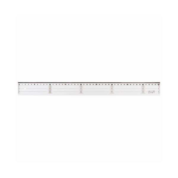 （まとめ）ライオン事務器 アクリル直線定規45cm A-15 1セット(10本)