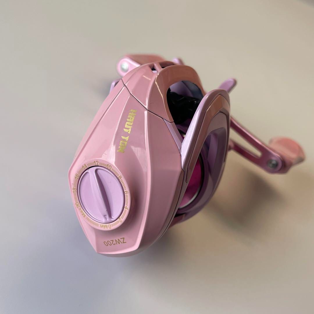 右ハンドル マカロンピンク ベイトリール 釣りガール 女子 釣女 新品・未使用 ベイトリール 右ハンドル マカロンピンク 釣りガール 釣女 林家