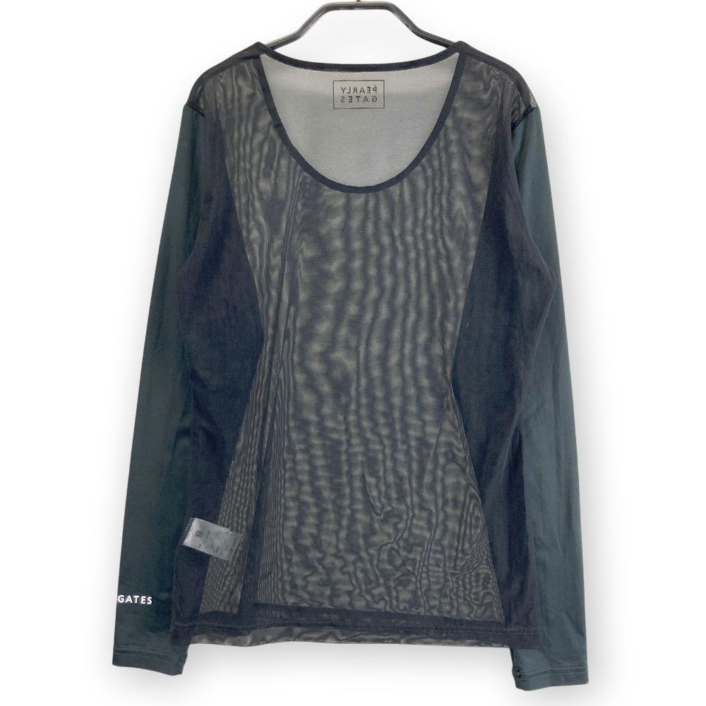 サイズ：2 PEARLY GATES パーリーゲイツ 2024年モデル メッシュ インナー 長袖Tシャツ  ネイビー系 [240101486190] ゴルフウェア レディース ストスト サイズ：2 PEARLY GATES パーリーゲイツ 2024年モデル メッシュ