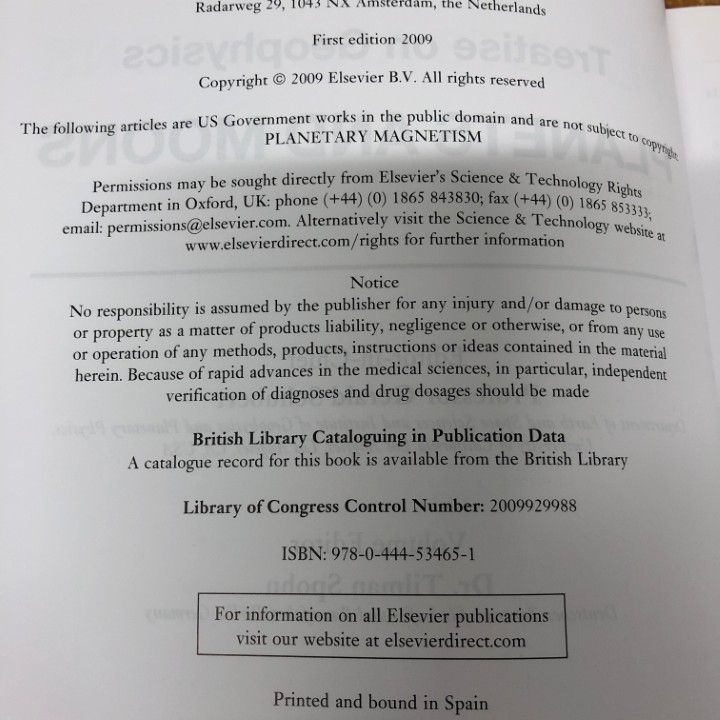 ▲01)【同梱不可】Treatise on Geophysics Volume 10/Planets and Moons/Tilman Spohn/Elsevier/2009年/洋書/地球/天体物理学/惑星と衛星/A 01)【同梱不可】Treatise on Geophysics Volume 10/Planets and