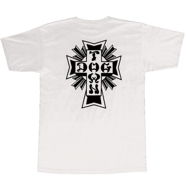 Dogtown Skateboards (ドッグタウン) Tシャツ Cross Logo T-Shirt White / Black スケボー SKATE SK8 スケートボード HARD CORE PUNK ハードコア パンク