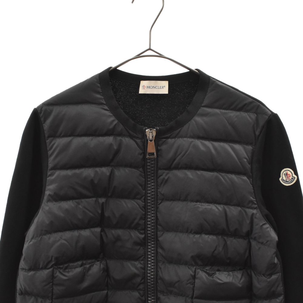 MONCLER (モンクレール) MAGLIA CARDIGAN マグリア カーディガン ジャージ ダウン切り替え ジップアップジャージジャケット  B20938495800 80449 ブラック レディース