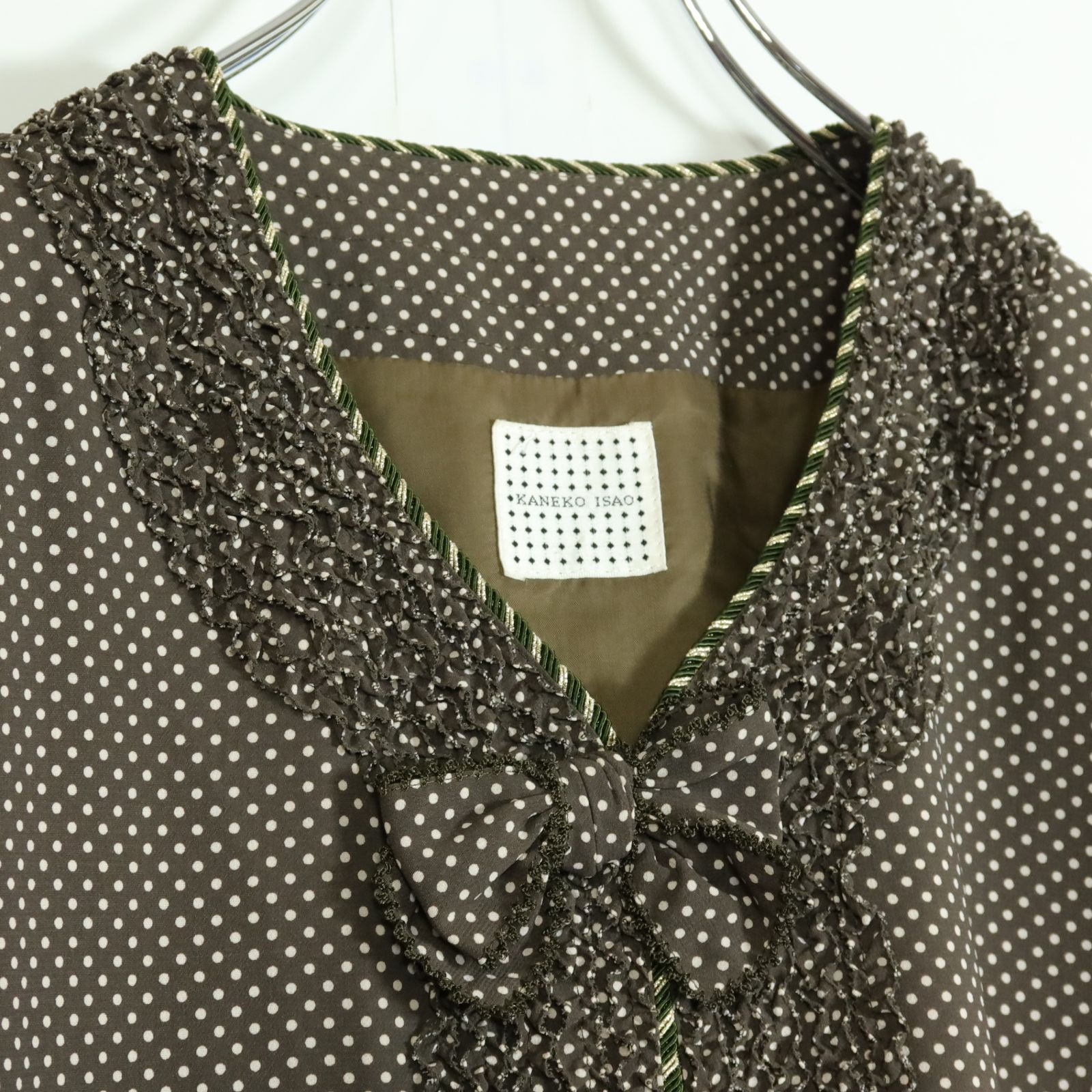 カネコイサオ☆二点セット！ワンピース&ジャケット オリーブ