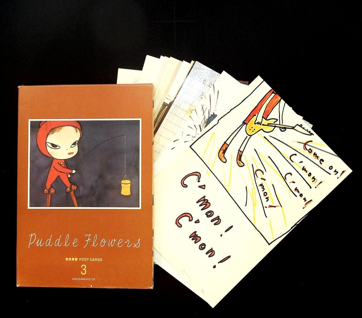 奈良美智ポストカード 3 (Yoshomoto Nara: Puddle Flowers) Nara
