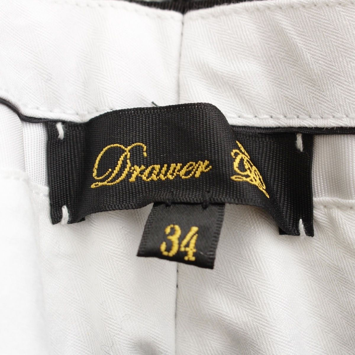 ドゥロワー コットン ウール 千鳥格好 ツイード パンツ ボトムス 6514  