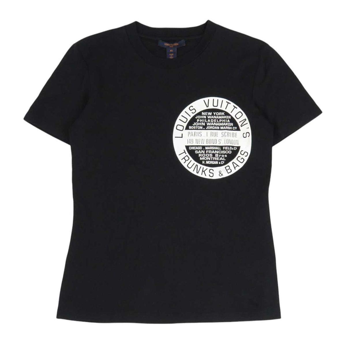 LOUIS VUITTON - ルイヴィトン LV スタンプ Tシャツ RW182W DMF FFTS03 レディース ブラック LOUIS VUITTON 【中古】 【アパレル・小物】 ルイヴィトン LV スタンプ Tシャツ RW182W DMF FFTS03