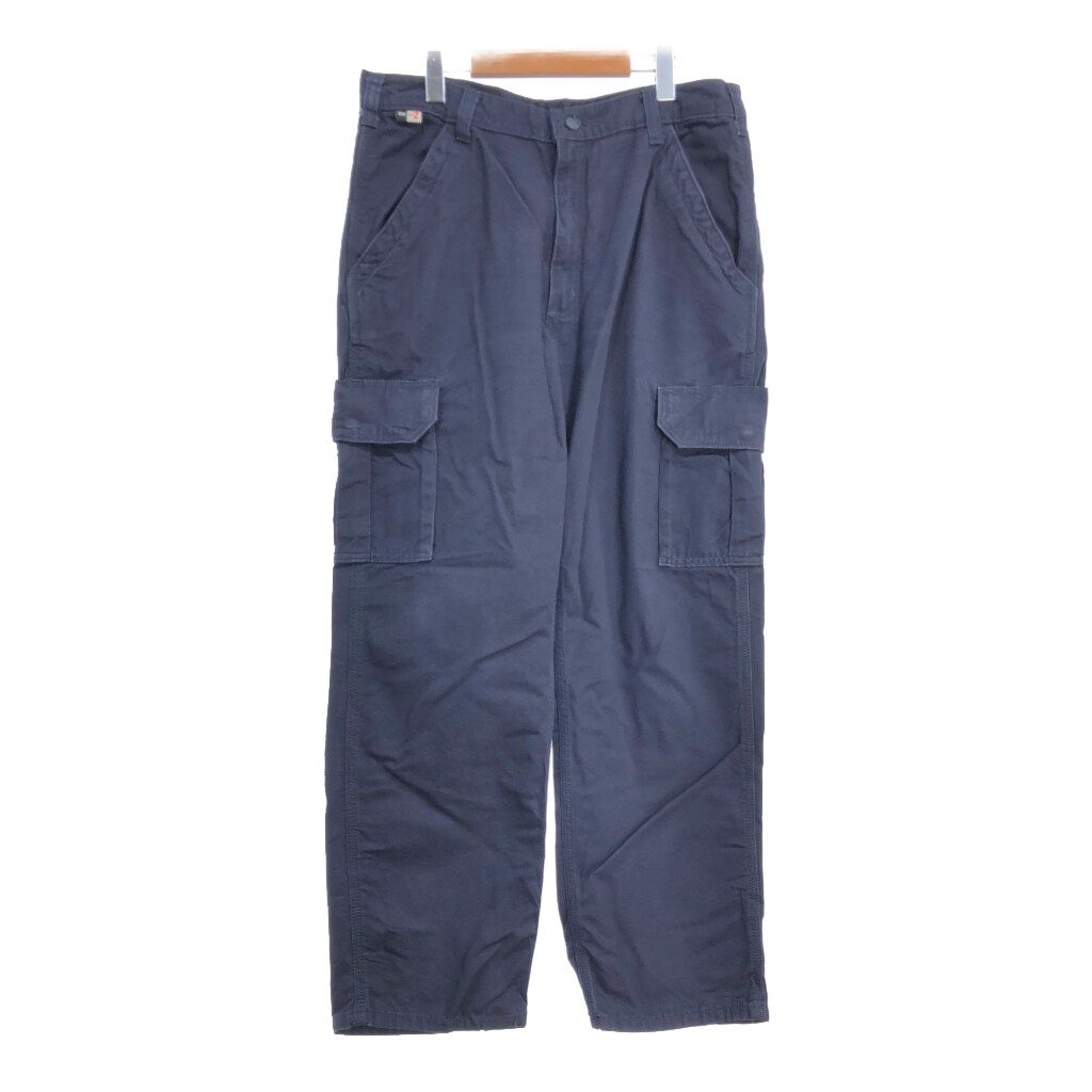 Carhartt カーハート ダック カーゴパンツ ワーク ネイビー (メンズ W35 L32) 中古 古着 S8728