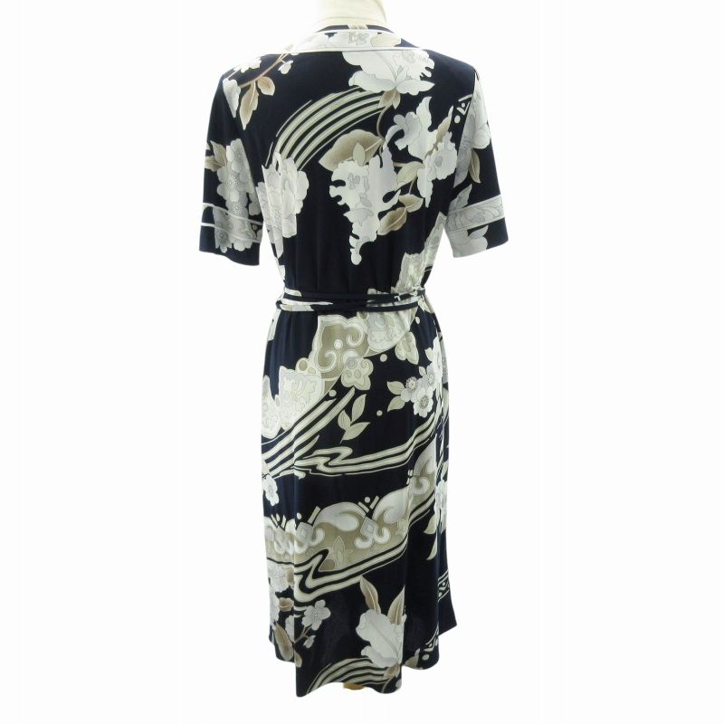 レオナール LEONARD FASHION 美品 カンカン素材 ワンピース
