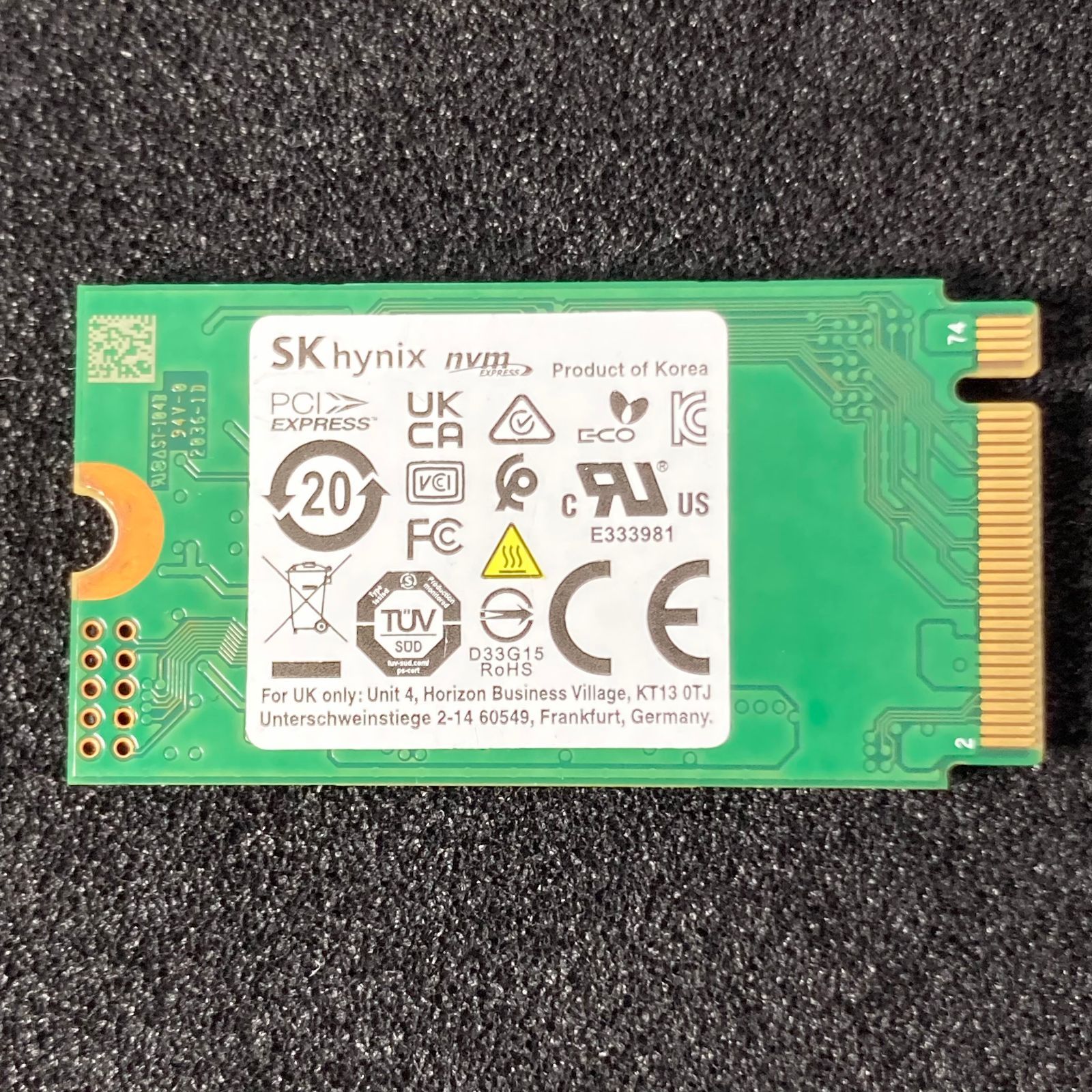 SKHynix | M.2 NVMe SSD 2242 | PCIe3.0×4 | 256G | 95% / y21 | HFM256GDHTNI | sk【632】