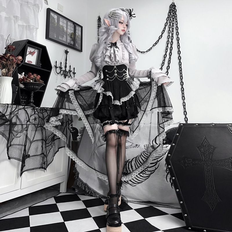 白黒のソナタ　王子装　ゴスロリ　ロリータワンピース　コスプレ衣装　ハロウィン Amazon.co.jp: [SSUPTEMBER2] 花嫁 ロリータ ワンピース 姫袖