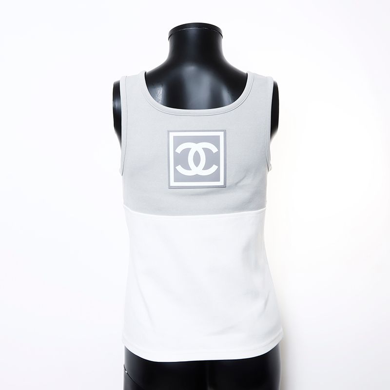 CHANEL シャネル タンクトップ 01P Size:40 スポーツライン ココマーク 