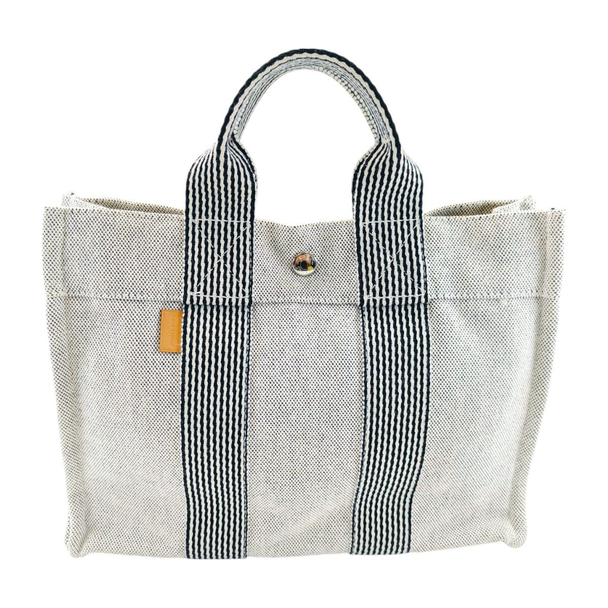 HERMES ニューフールトゥPM トートバッグ グレー 9765 HERMES エルメス ニューフールトゥPM トートバッグ キャンバス