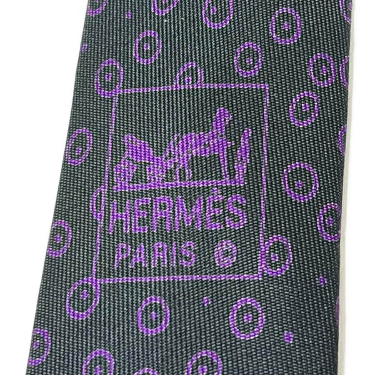 エルメス Hermes HERMES ネクタイ TIE 7cm フランス製 シルク