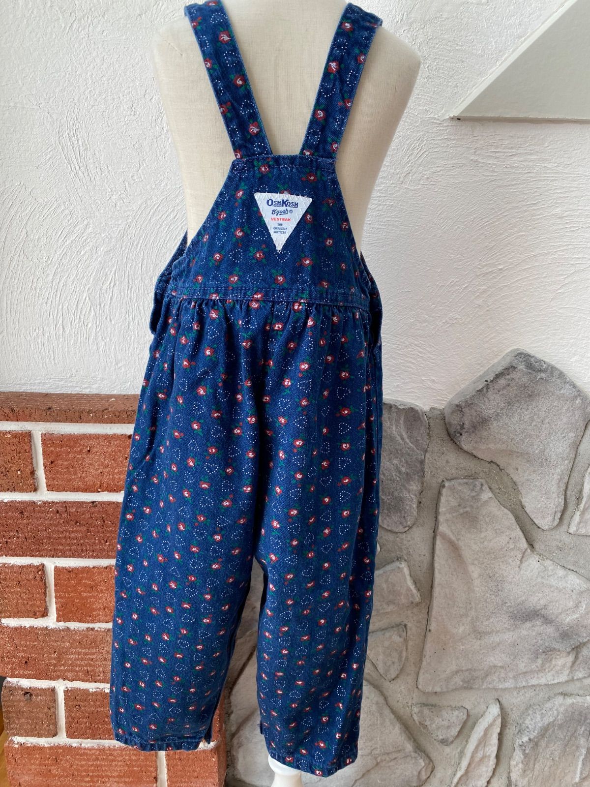 Size 100 オシュコシュ 花柄 オーバーオール oshkosh ヴィンテージ