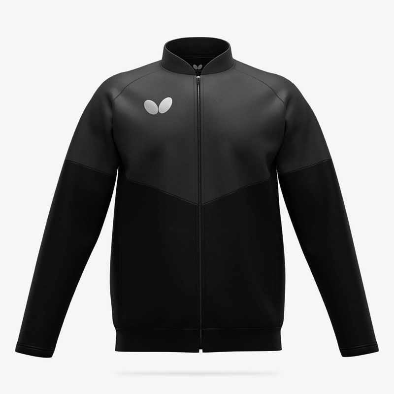 BUTTERFLY バタフライ ウィルバー TRジャケット 卓球 ウェア トレーニングシャツ 47250 278 ブラック