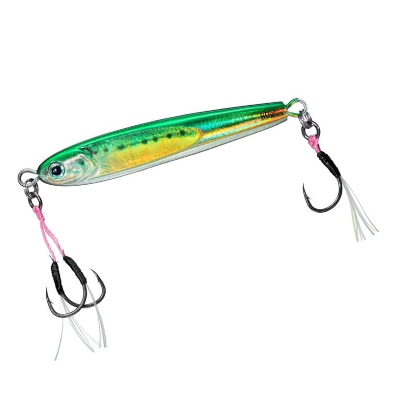 ダイワ(DAIWA) タングステンジグ TGベイトSLJ80FグリンGRマイワシ フラッシュグリーンゴールドリアルマイワシ