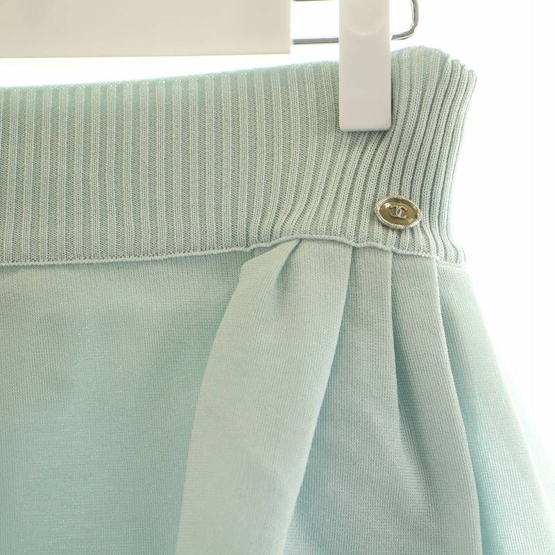 シャネル CHANEL 13C ココマーク フレアスカート バックプリーツ ロゴ  