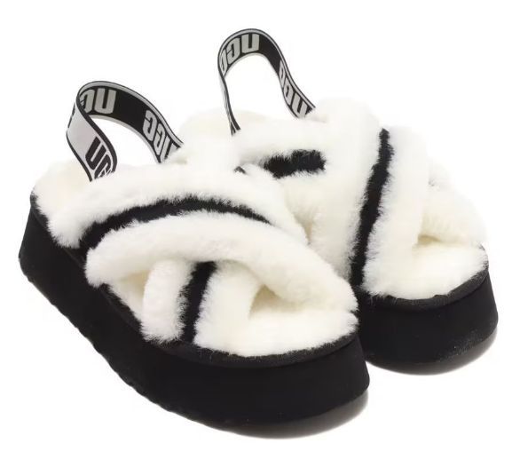 UGG アグ レディース W DISCO CROSS SLIDE 1121550 ディスコ クロス スライド レディース サンダル 厚底 WHITE ホワイト