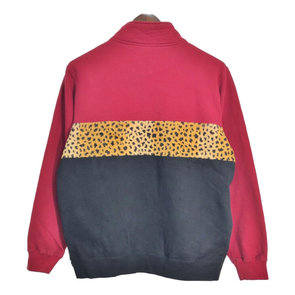 Supreme シュプリーム 18AW ハーフジップスウェット レオパード マルチカラー (メンズ MEDIUM) 中古 古着 R7018