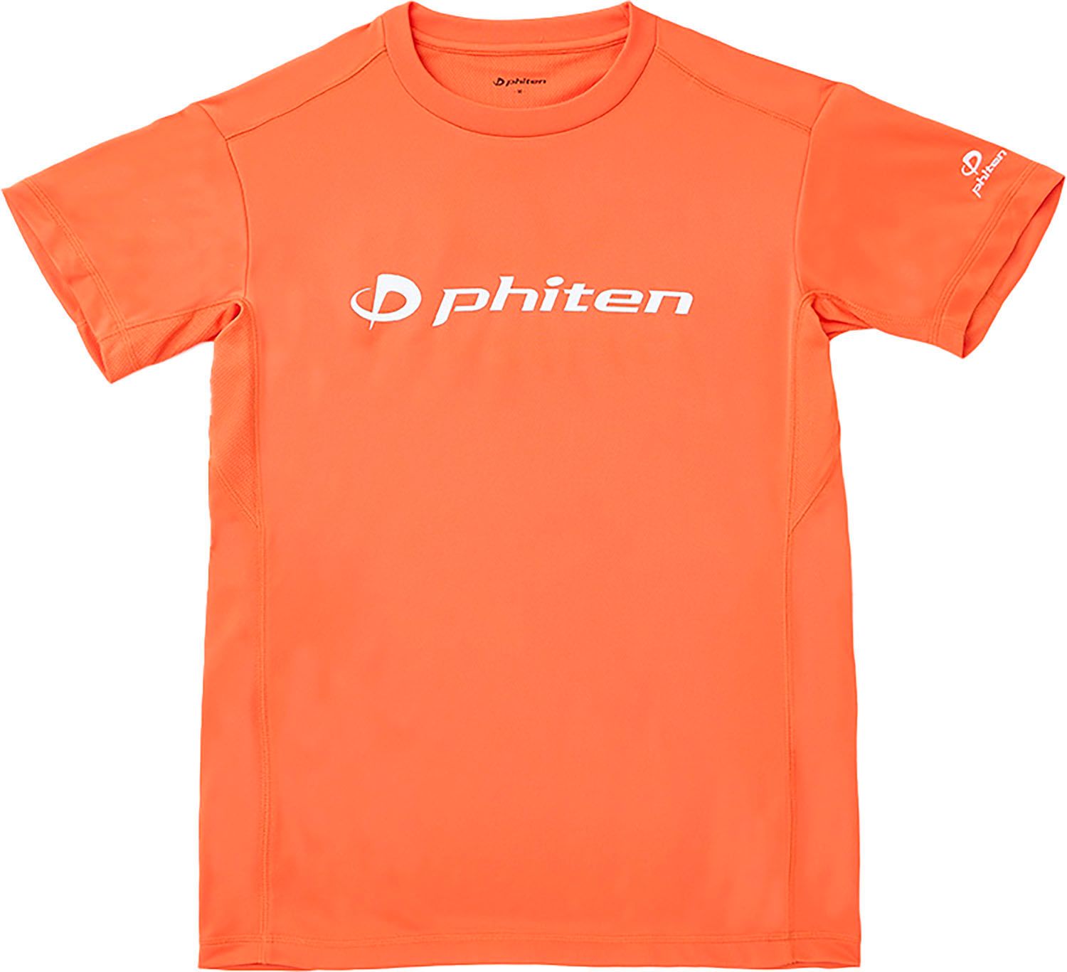 ファイテン Phiten RAKU シャツ 半袖  JG580004 オレンジ/ホワイト