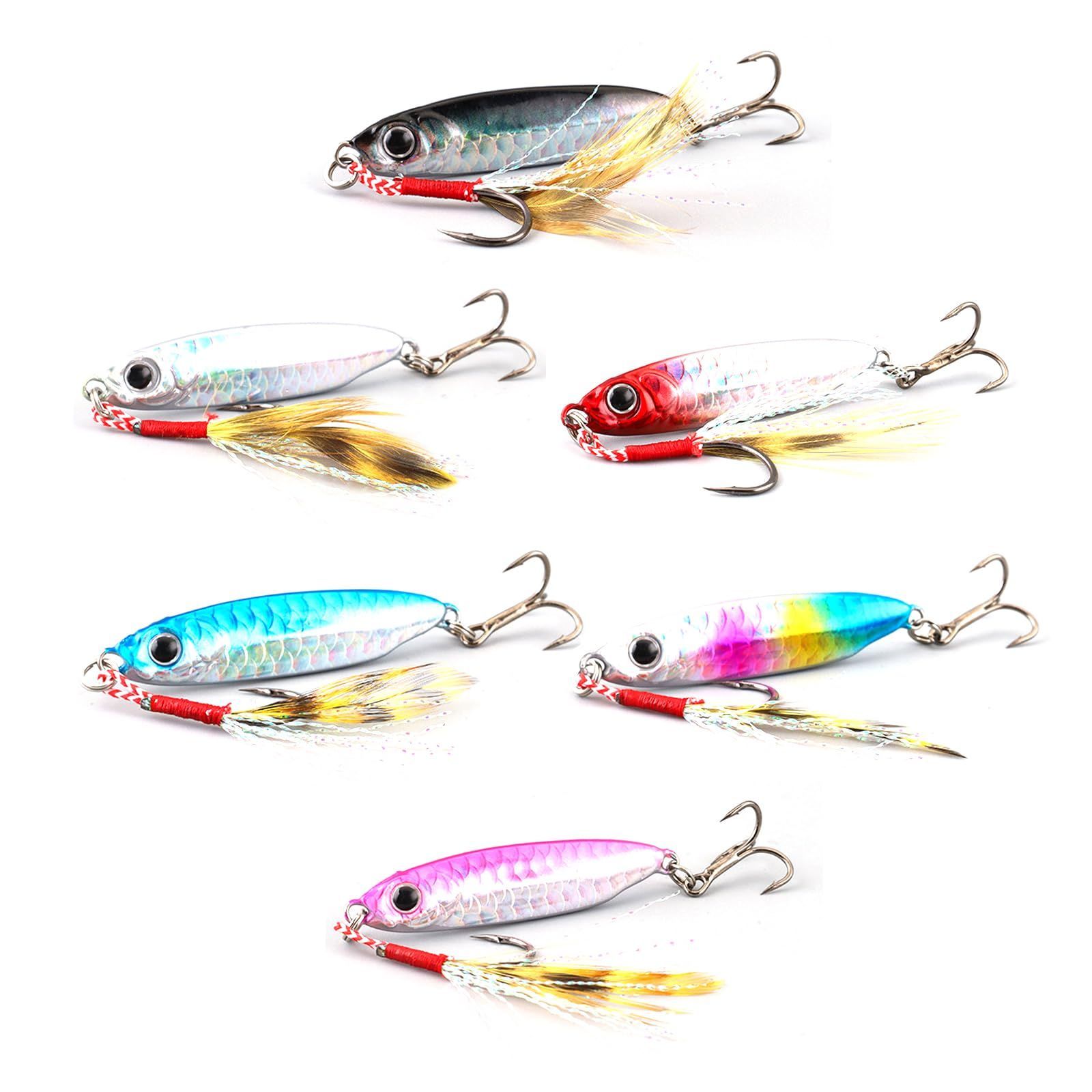 在庫セール】6pcs メタルジグセット オールシーズン7g/10g/15g/20g/25g