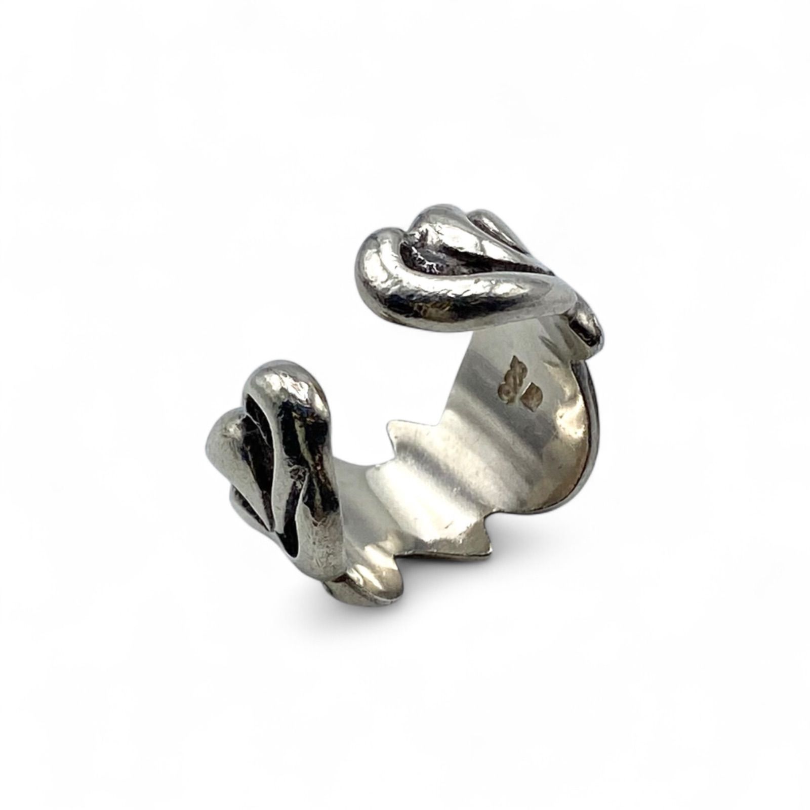 抽象的な意匠】モダンアート Silver 925 刻印 90s Vintage Ring 